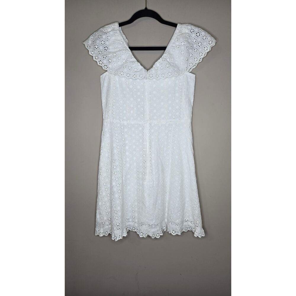 NWT Womens Hatley Eyelet Lace Shift Sundress White Size XS Knee Length MSRP $99 - Picture 2 of 10